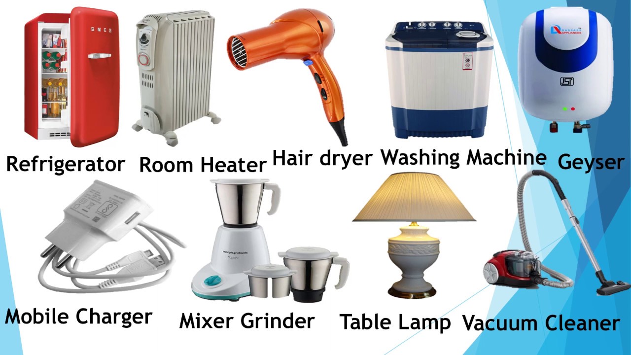 Household Appliances Vocabulary in English | Home Appliances Names in