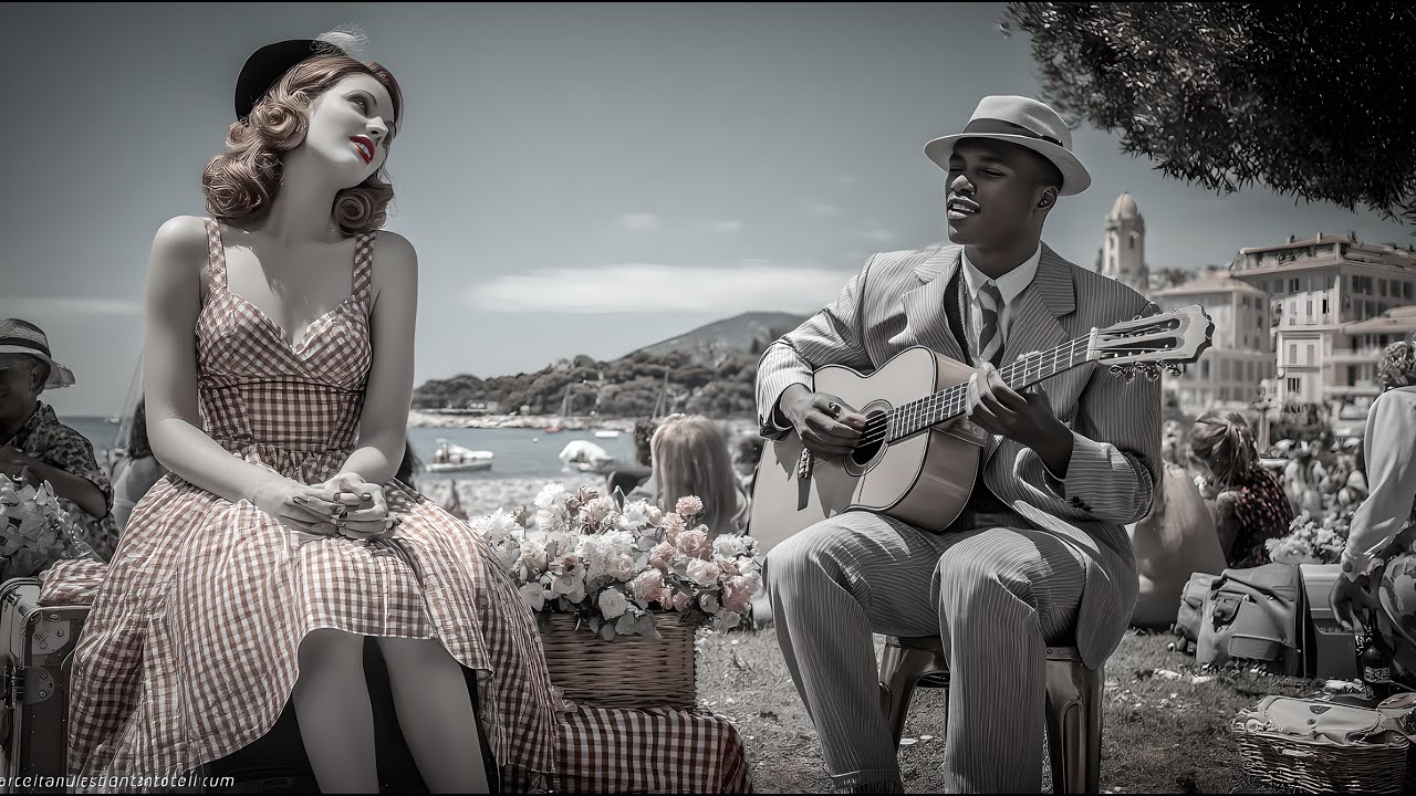 French Manouche Jazz | Vintage Beach Vibes & Musical Joy