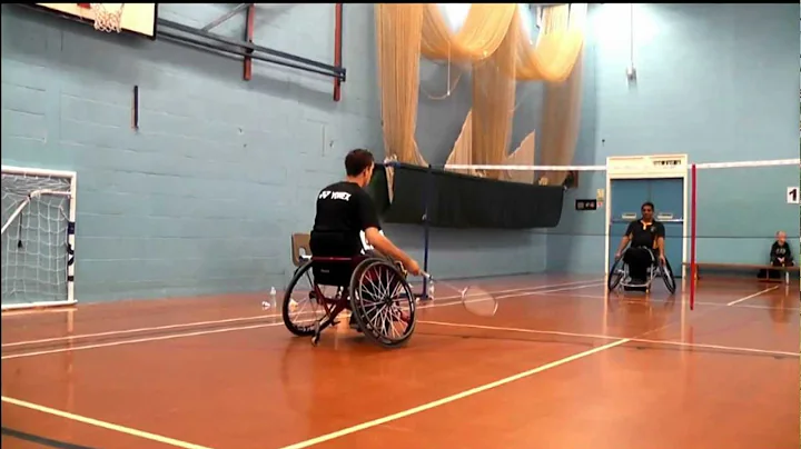 Wheelchair Badminton Denny Vettom vs David Follet