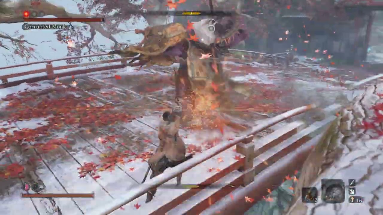 Is surviving the shadow's combo even possible? - Corrupted Monk [Sekiro]