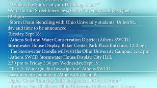 Athens Pollution Prevention Week Schedule