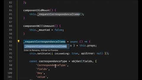 VS Code shortcut - Rename symbol