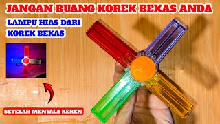 Memanfaatkan Korek Gas Bekas,Lampu Hias Dari Korek Gas bekas