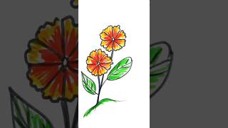 Easy Drawing flower🌼🌼#shorts #flowers#youtubeshorts#easydrawing