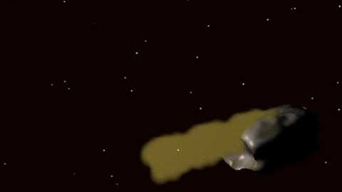 short asteroid test, BLENDER 3D