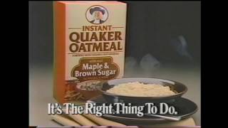 Instant Quaker Oatmeal ad with Wilford Brimley