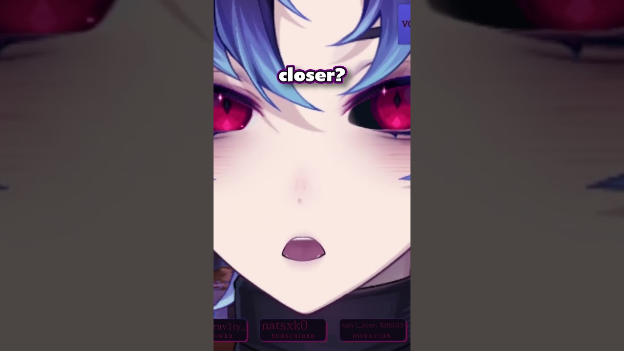 *stares into your eyes*  #vtuber #anime