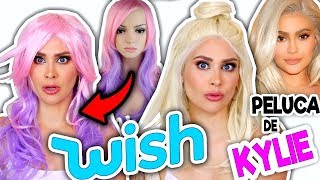 PROBANDO PELUCAS BARATAS DE WISH 😱 ¿La Peluca de KYLIE JENNER? PROBANDO PELUCAS BARATAS DE WISH 😱 ¿La Peluca de KYLIE JENNER?