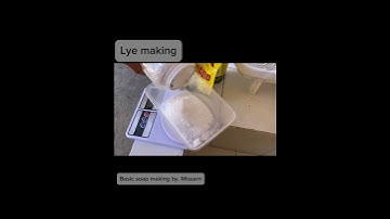 Lye making for soap. Watch full video on my ytc.