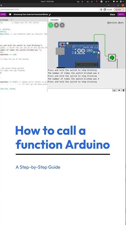 How to call a function Arduino - YouTube