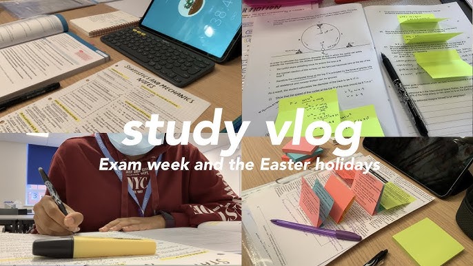 Study vlog  student life, lots of studying, online classes