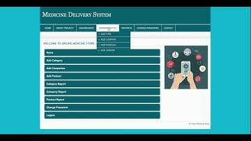 Medicine Delivery System | PHP and MySQL Project Source Code | PHP MySQL CRUD Project
