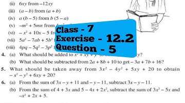 Class - 7, Q 5 - Ex 12.2 - Algebraic Expressions - Chapter 12 - NCERT Maths