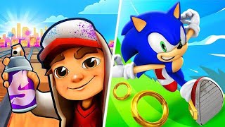 SONIC DASH VS SUBWAY SURFERS ANDROID GAMEPLAY HD screenshot 3