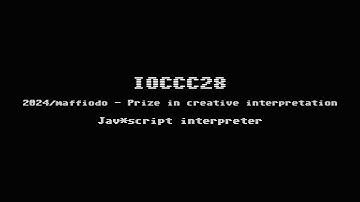 IOCCC28 - 2024/maffiodo - Prize in creative interpretation
