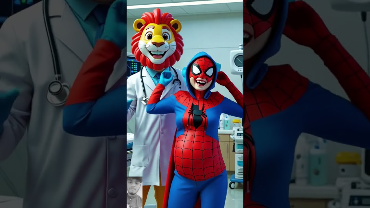 Spider girl and Lion king Dancing 🤰😱 