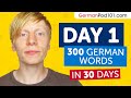 Day 1 10300  learn 300 german words in 30 days challenge
