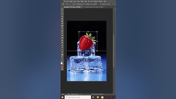 How to place Strawberry inside the Ice in Photoshop #shorts #shortsvideo #viral #viralshorts