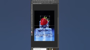 How to place Strawberry inside the Ice in Photoshop #shorts #shortsvideo #viral #viralshorts