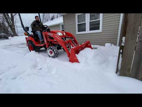 Kubota bx plowing