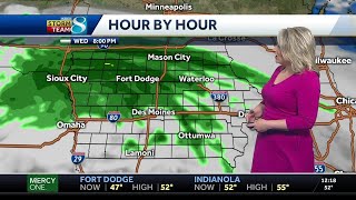 Persistent rain system settling into the state