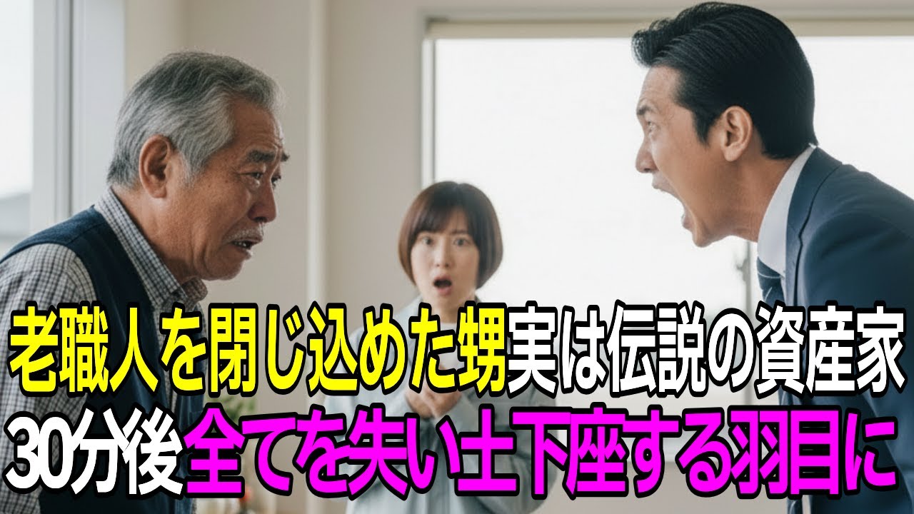 【感動する話】老舗の老職人を閉じ込めた甥. 伝説の資産家を救った配達員の告発で, 30分後に全てを失い土下座する羽目に…【朗読】
