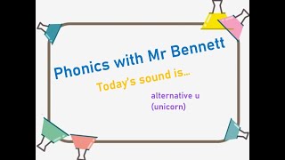 Phase 5 Phonics alternative u (unicorn)