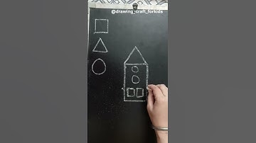 Easy Rocket drawing 🚀 | shapes drawing for kids | triangle square circle shape | labubu doll