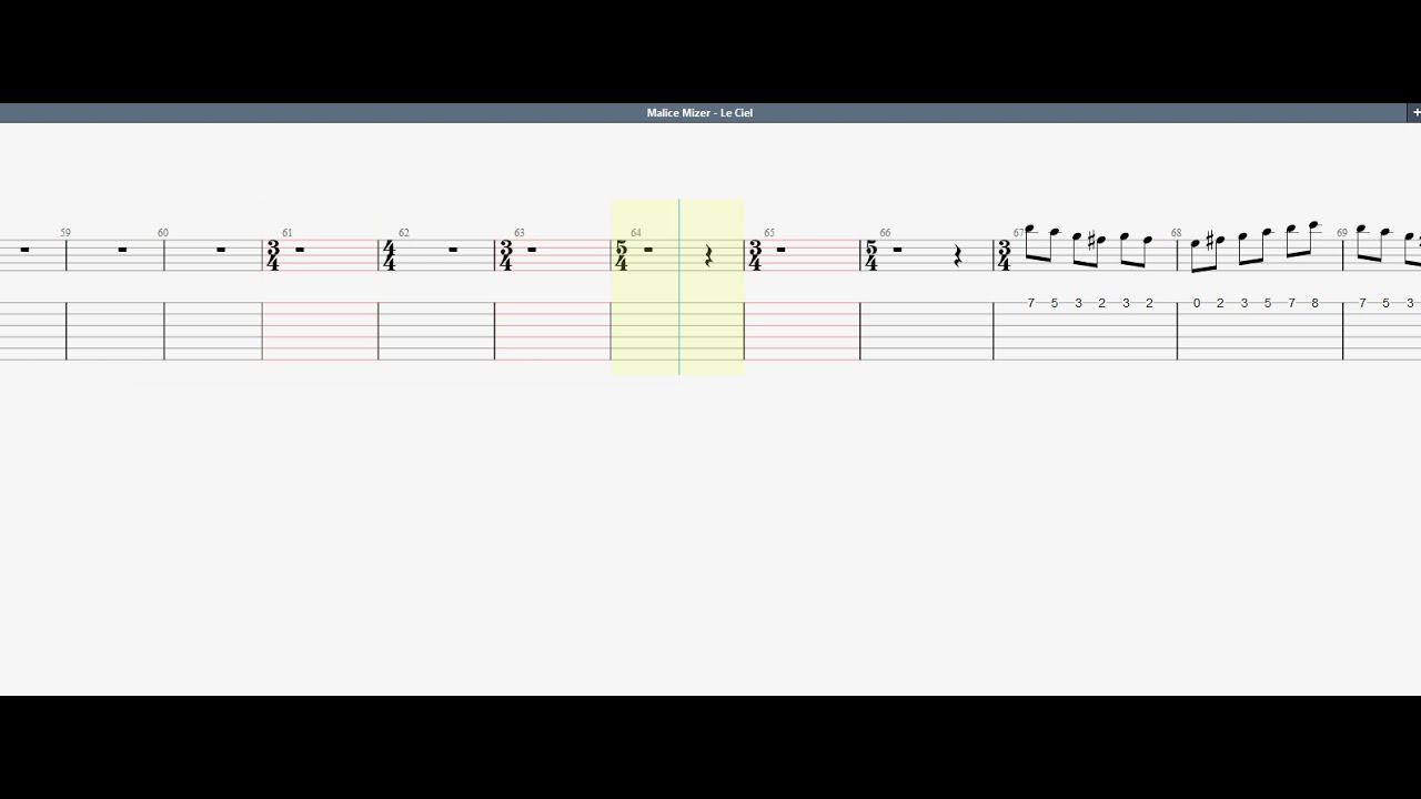 Malice Mizer Le Ciel GUITAR 1 TAB - YouTube