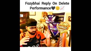 Fozybhai Reply On Delete performance 🖤🫡📈#freefire #fozyajay#tgdelete#totalgaming#shorts