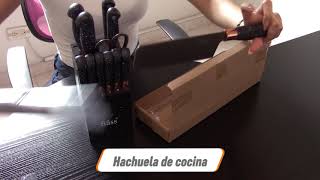 Cuchillos De Cocina Antibacteriales Con Base y Accesorios