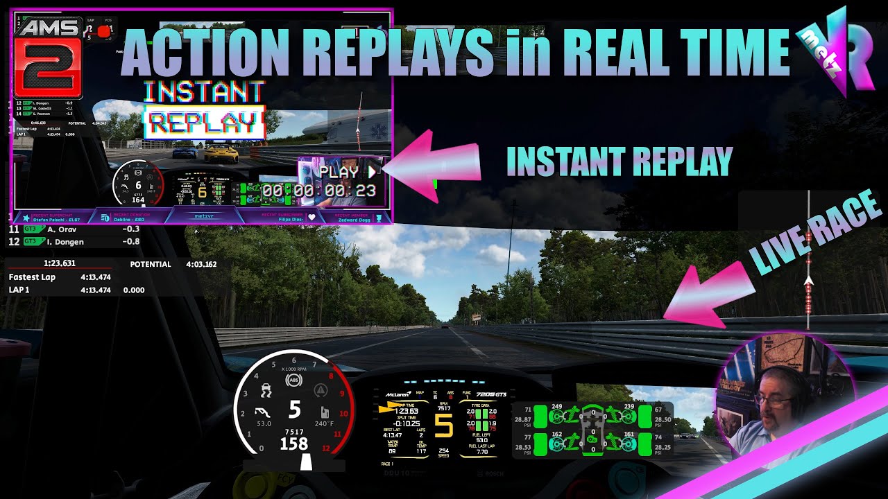 Sim Racing Streams Simracing 'real time action replays' Levelling up my race streams with ...