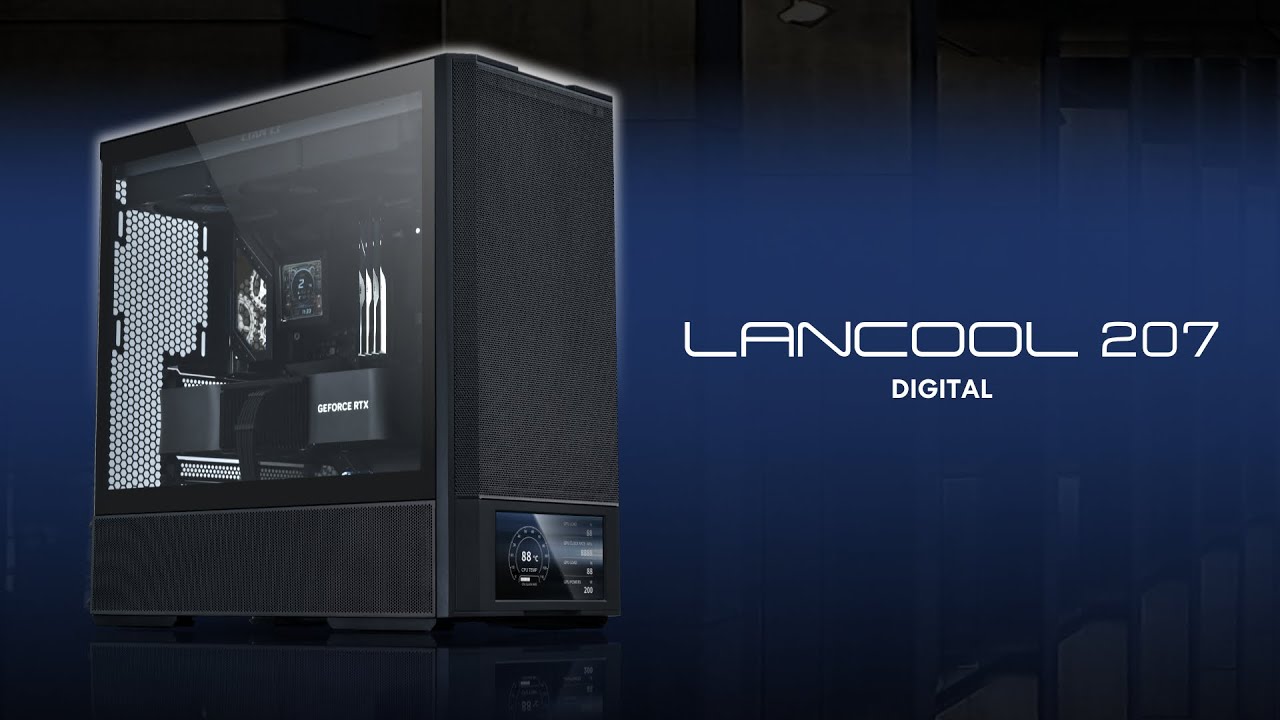 Video: Računalniško ohišje Lian Li LANCOOL 207 Digital, ATX, Midi-Tower, kaljeno steklo, črno