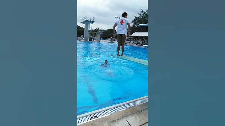 Chloe's learning how to swim