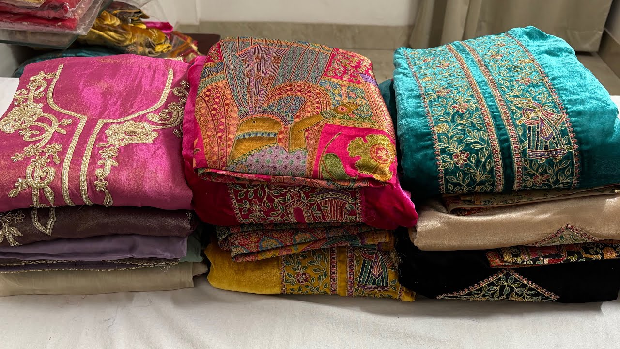 Velvet ke party wear suits with Madhubani silk dupatta || Netra silk suits || 9643808424 (6/11/25)