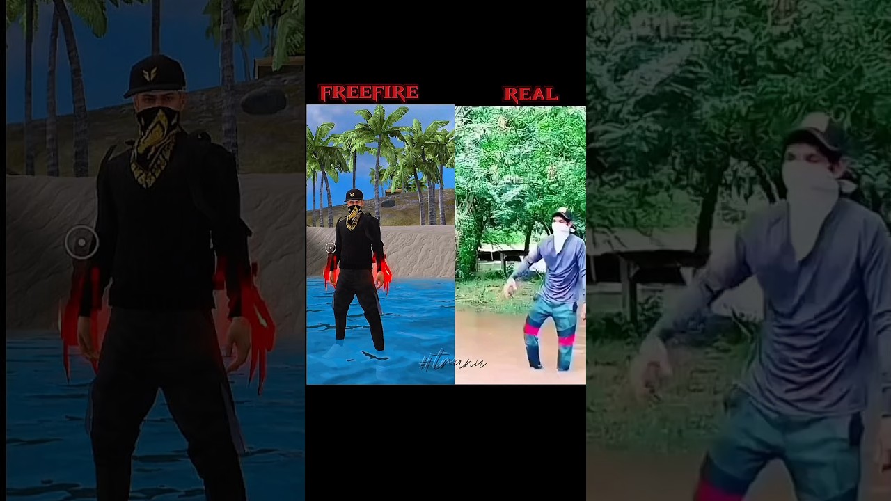 FREEFIRE VS REAL 🔥🤯 FREEFIRE EMOTE IN REAL LIFE 🤯🧬