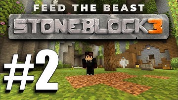Starting Create | FTB StoneBlock 3 - Ep 2 | Modded Minecraft 1.18.2