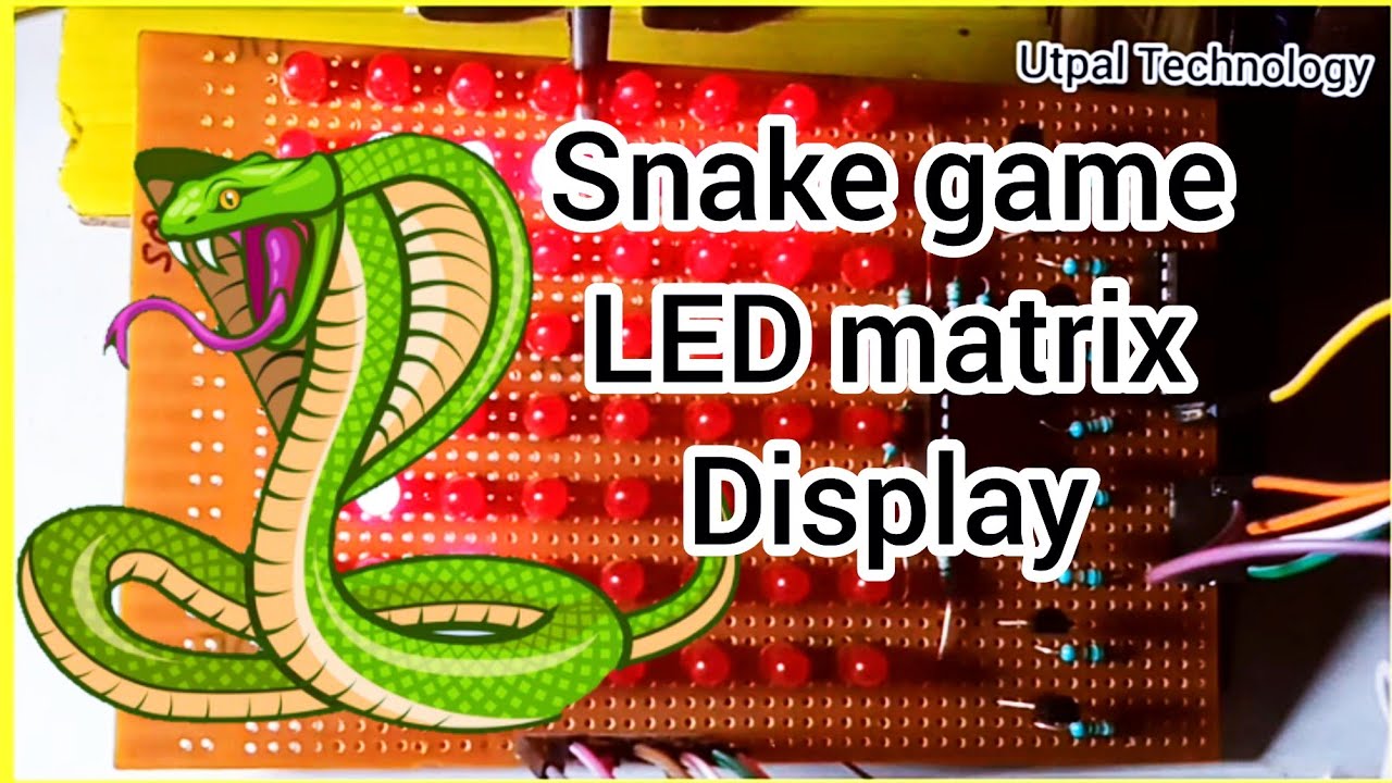 Snake Game in LED 8×8 matrix display by Arduino nano.. - YouTube