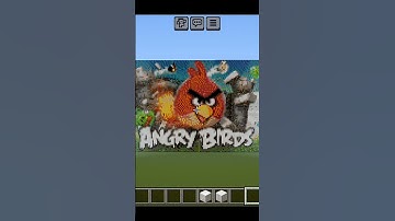 "Making a pixel art of Angry birds 👍😄 || #shorts #minecraft #angrybirds #viral"