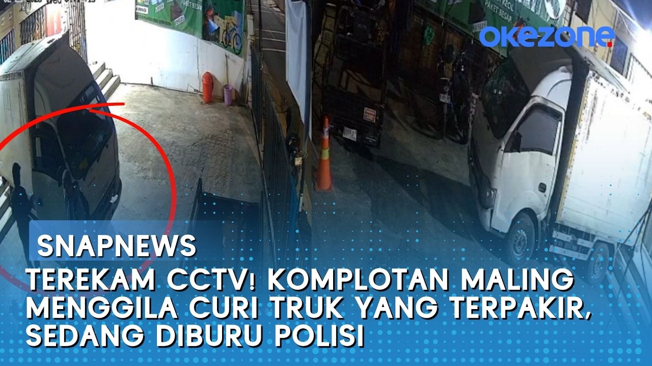 Terekam CCTV! Komplotan Maling Menggila Curi Truk yang Terpakir, Sedang Diburu Polisi | Snapnews