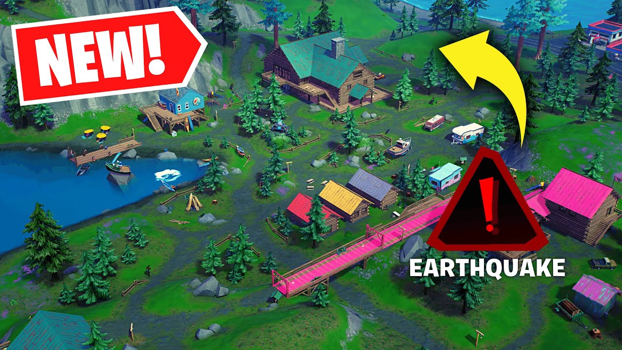 Fortnite NEW Heavy Earthquakes at Camp Cuddle! (Map Update) YouTube