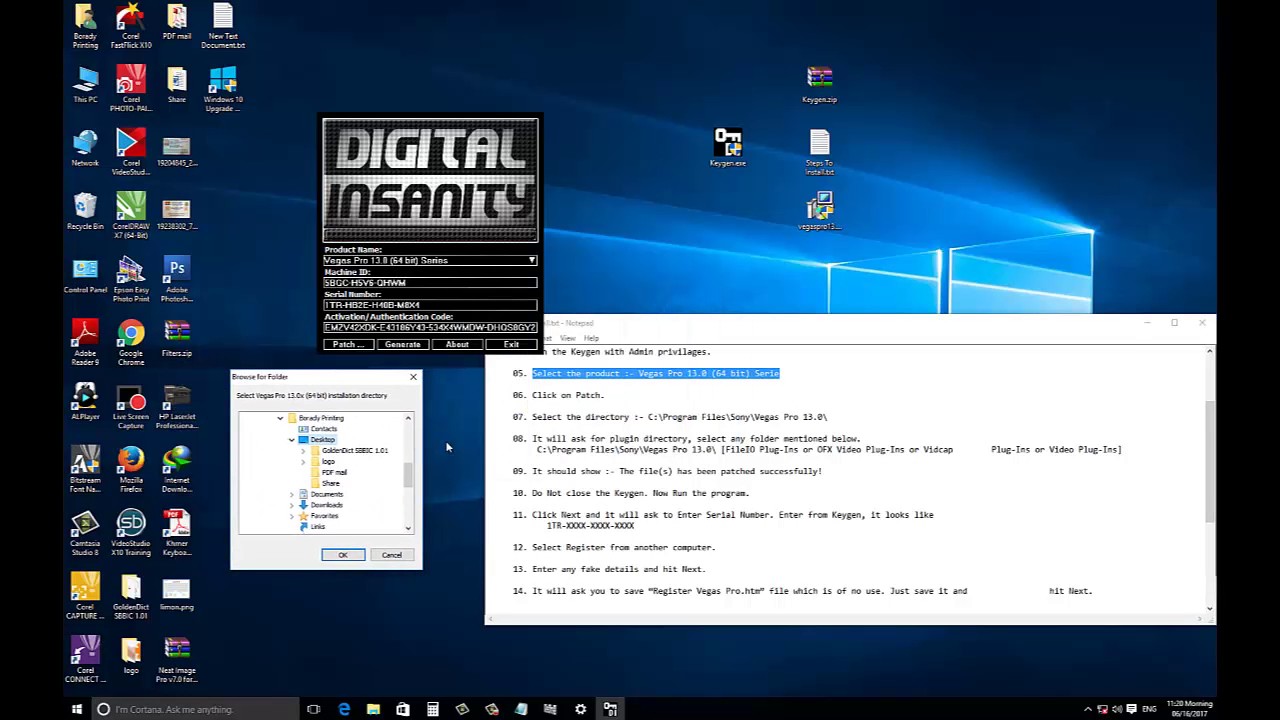 How To Install Sony Vegas Pro13 64bit Youtube