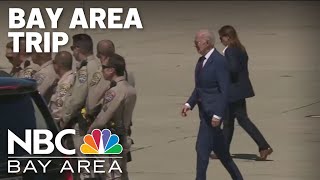 President Biden leaves Bay Area after brief stop to attend campaign events