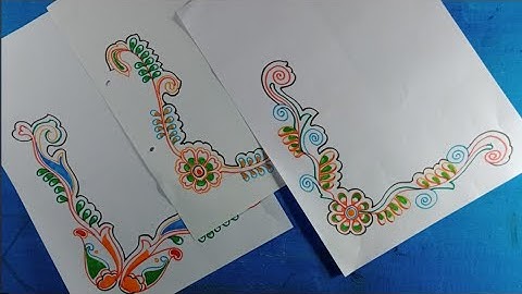 Border and corner design for students project khata.practical khata design.subrata art