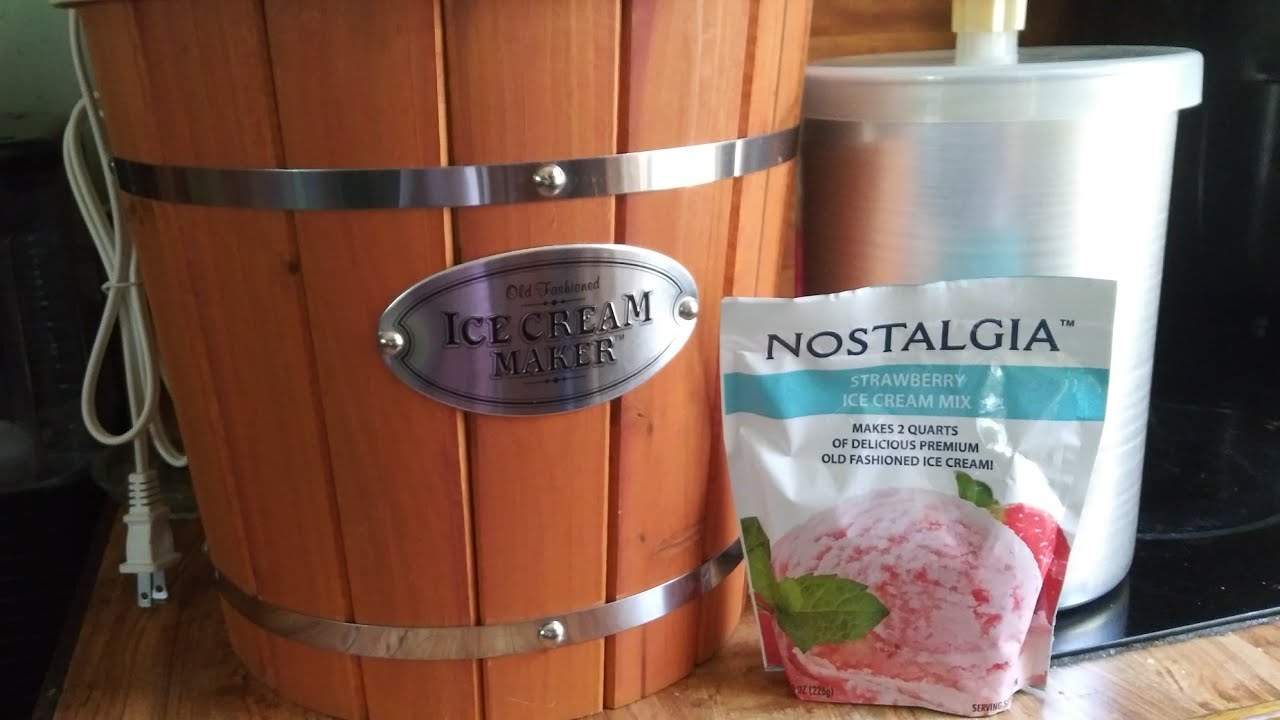  Nostalgia 2-Quart Homemade Premium Strawberry Ice