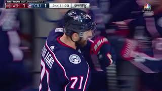 Nick Foligno 1st Goal vs WSH 04-23-2018
