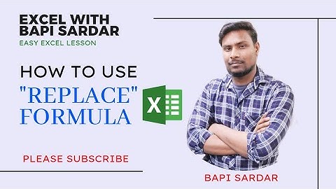 How to use "Replace" formula in Ms Excel - easy excel lesson - #excelwithbapisardar #bapisardar