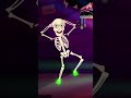 Skeleton Crazy Dance Shuffle #youtubeshorts spooky scary #skeletons song for kids Teehee Town