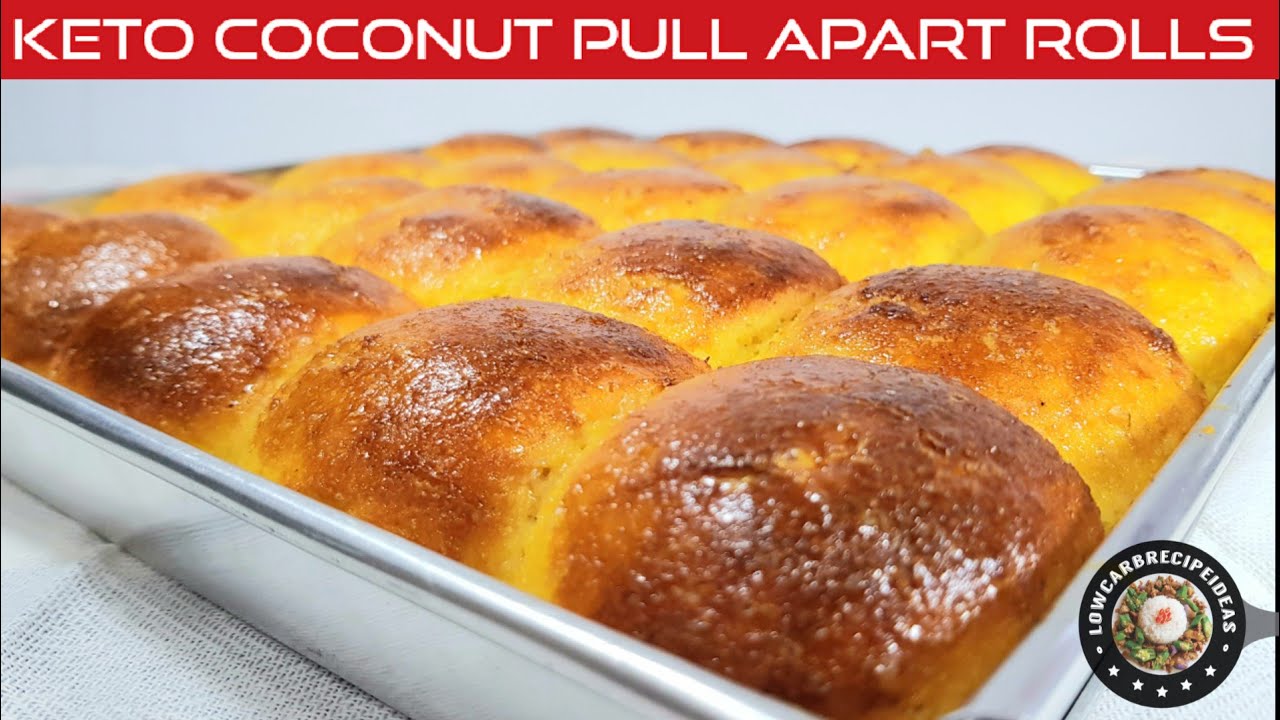 HOW TO MAKE KETO COCONUT PULL APART ROLLS - GRAIN FREE, WHEAT FREE, GLUTEN FREE & SUGAR FREE !