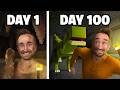 I Survived 100 Days As A Caveman in Minecraft